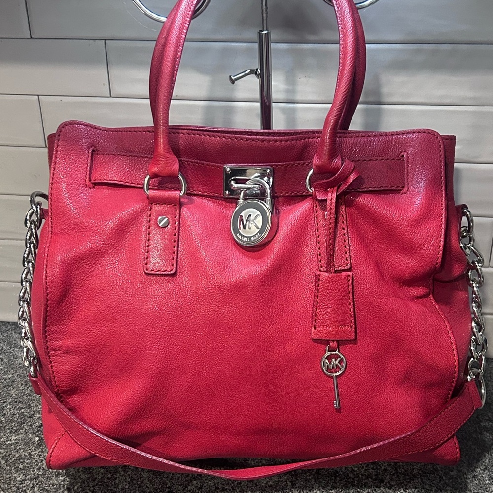Michael Kors Fuchsia Leather Satchel